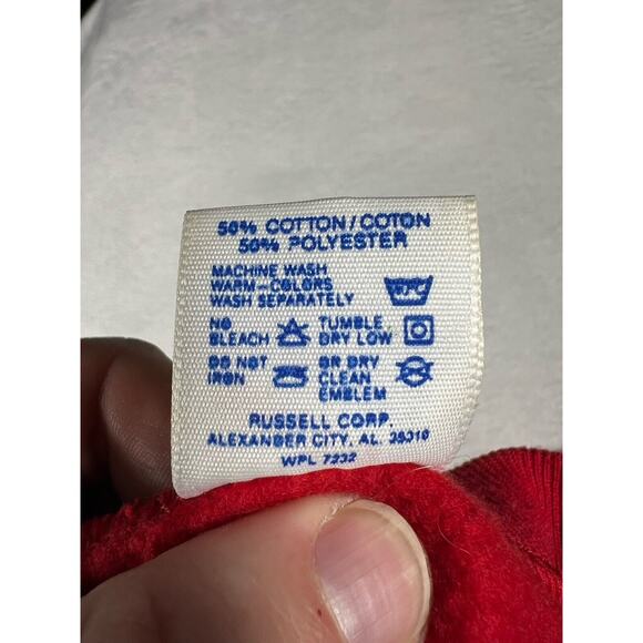 Vintage Roosevelt-Wilson Presidents Sweatshirt Red JERZEES Super Sweats USA Made - Picture 10 of 10